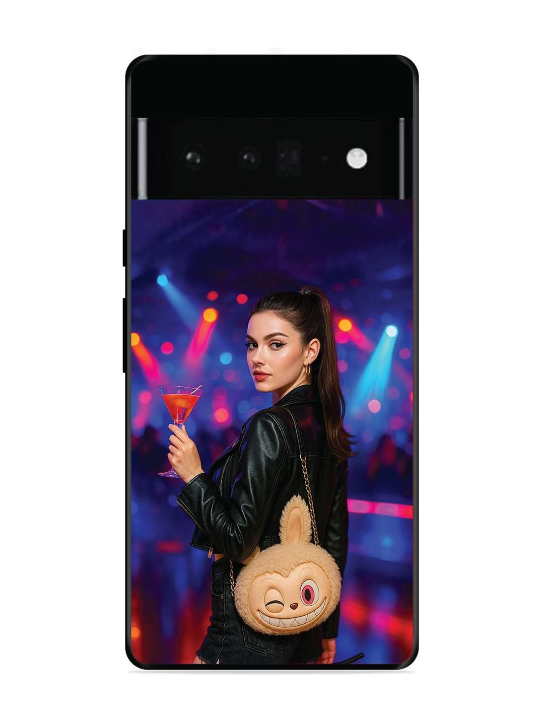 Google Pixel 6 Pro Girl with Labubu Purs