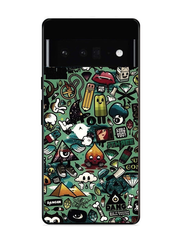 Google Pixel 6 Pro Pop Art Doodle Graffiti Collage