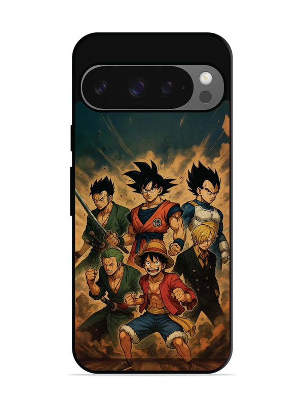 Google Pixel 9 OnePiece n Dragon Ball Z in one team