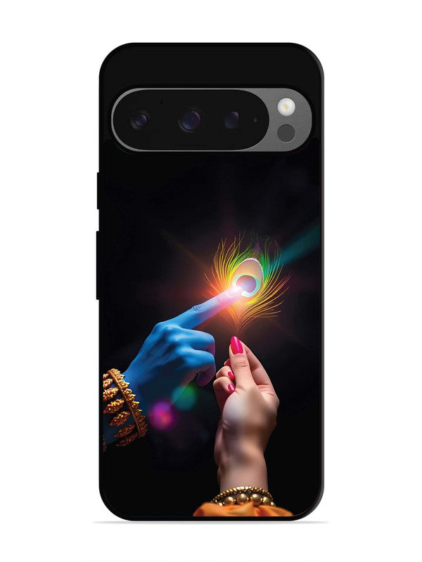 Google Pixel 9 Pro Radha Krishna touching feather