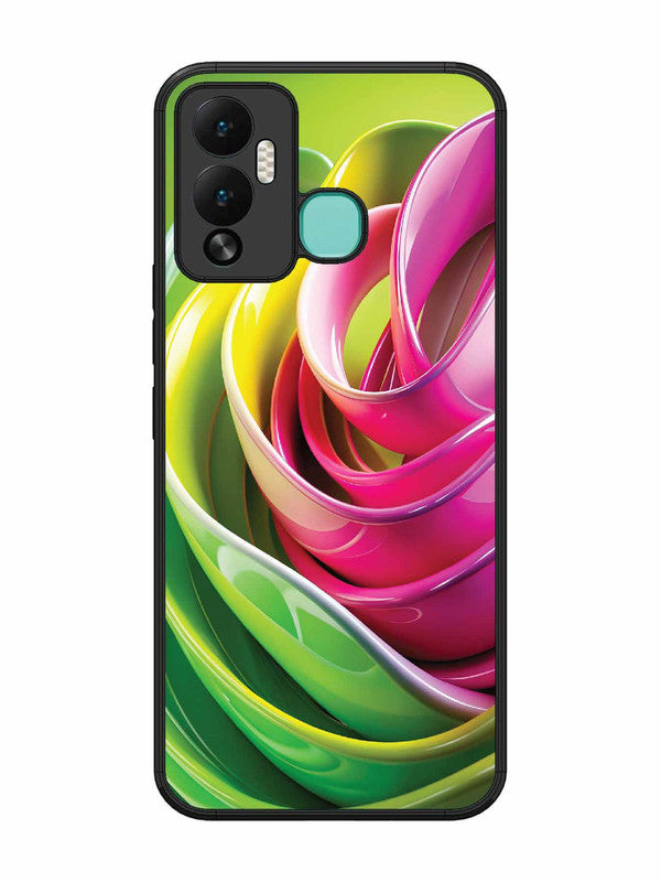 Infinix Hot 12 Play Vibrant Swirl Glossy Ribbon Art