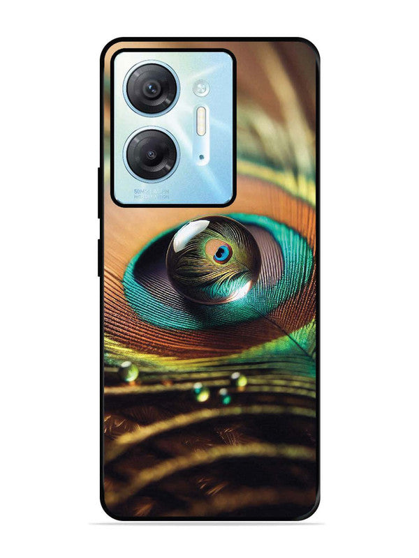 Infinix Hot 30 5G Water Drop On Peacock Feather