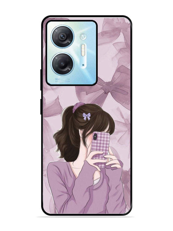 Infinix Hot 30 5G Pinky Girl taking selfie