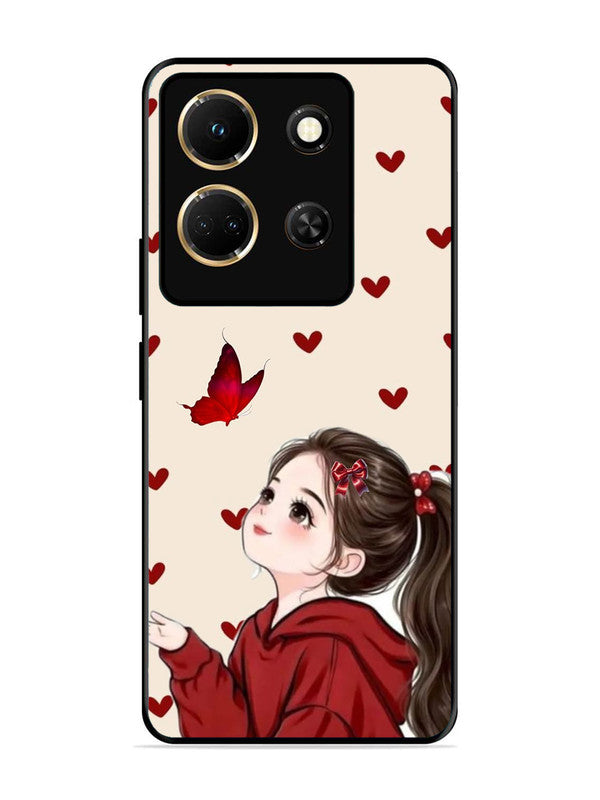 Infinix Note 30 5G Beautiful girl with red butterfly