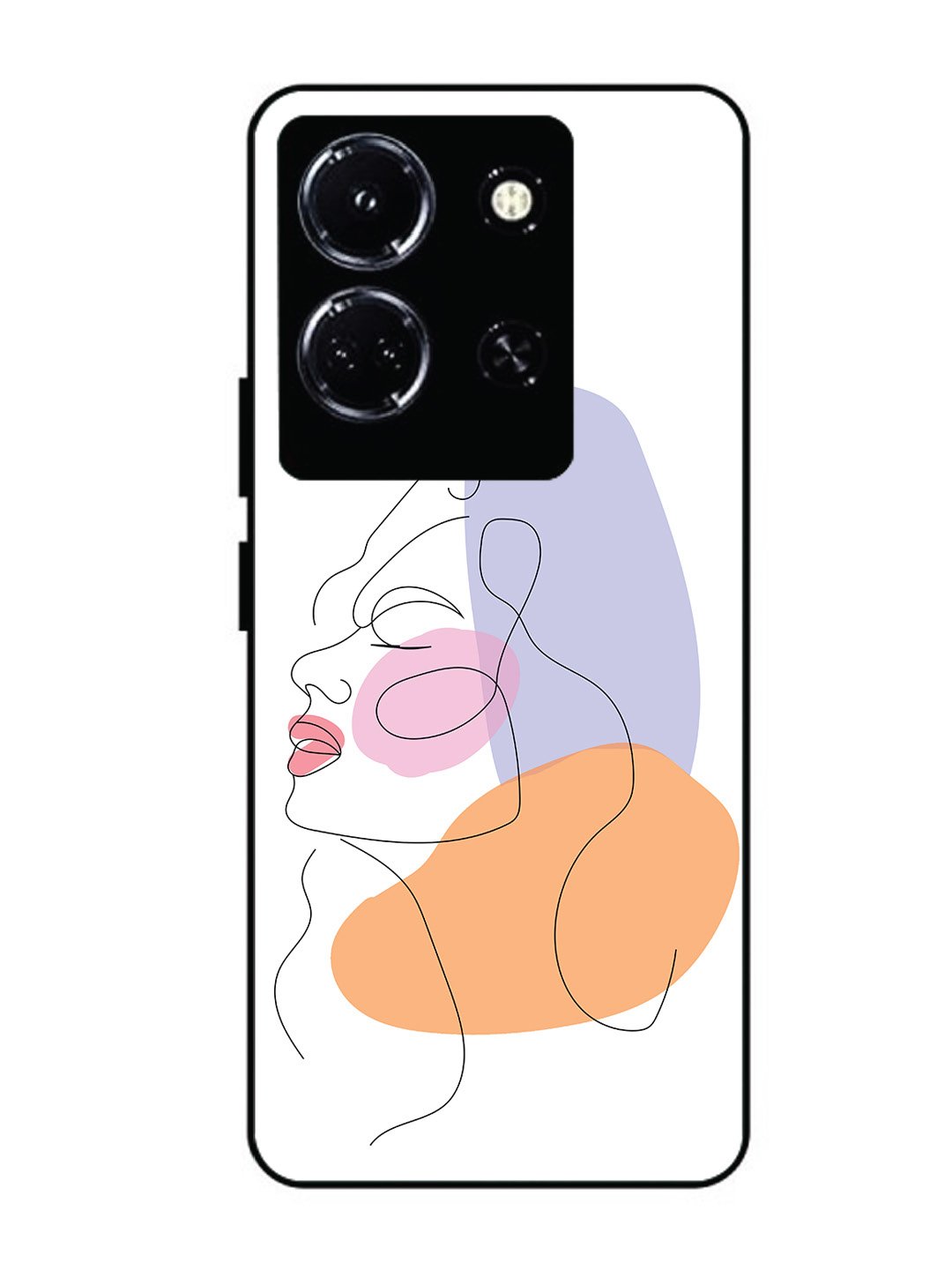 infinix note 30 5g Line Art Girl Face