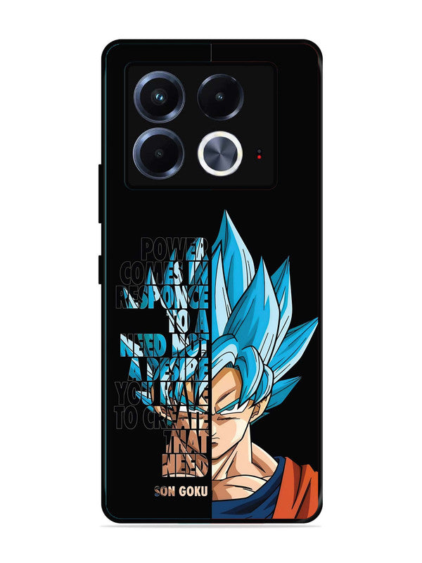 Infinix Note 40 5G Son of Goku Blue Motivational Art