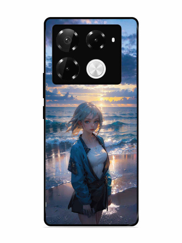 Infinix Note 40 Pro Plus 5G Anime Girl Beach Ocean Waves