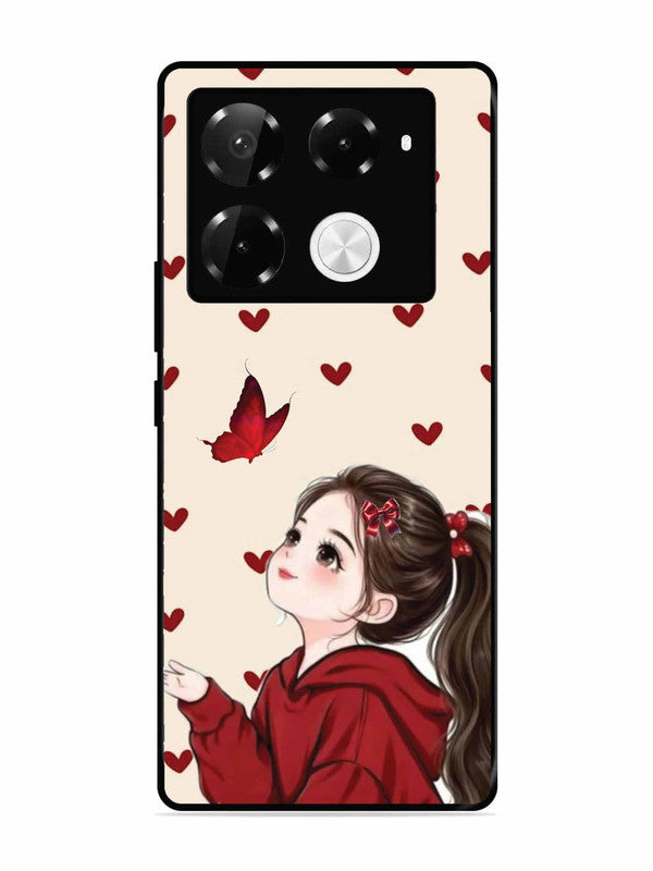 Infinix Note 40 Pro Plus 5G Beautiful girl with red butterfly