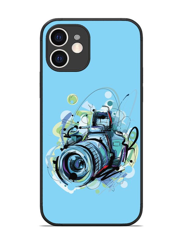 iPhone 12 Camera Blue Background