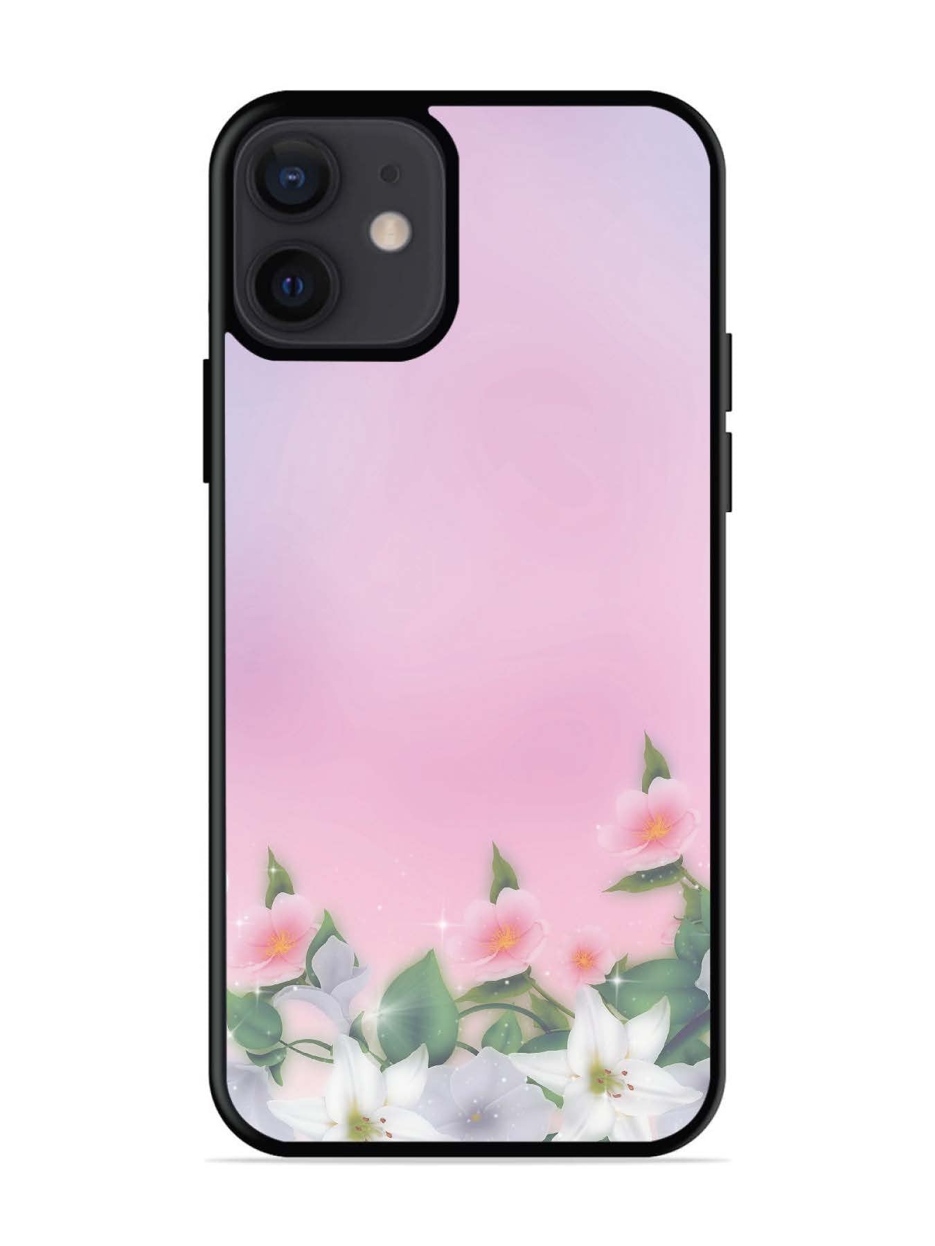 iPhone 12 Mini Pink Floral Elegance