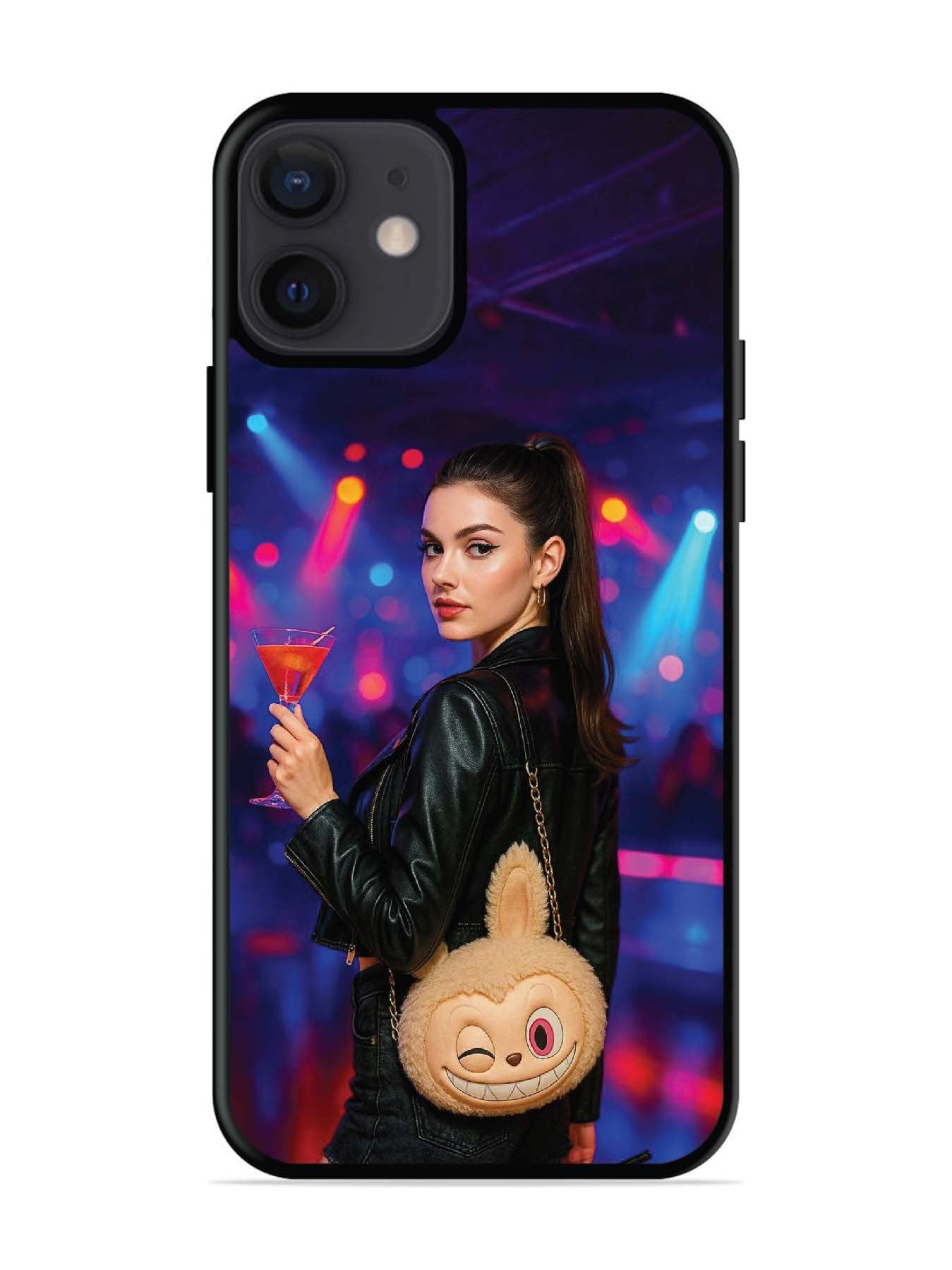 iPhone 12 Mini Girl with Labubu Purs