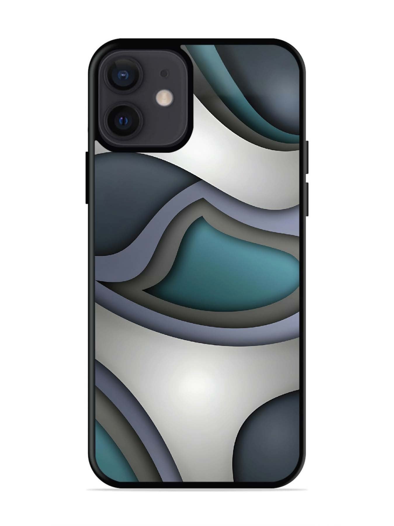 iPhone 12 Mini Slate Blue Gradient Wave