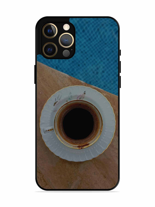 iPhone 12 Pro Max Black Tea Cup Saucer