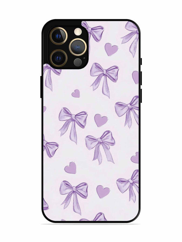 iPhone 12 Pro Max Bow Tie, Purple Hair Band