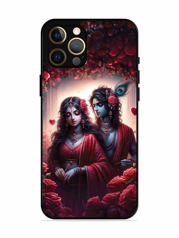 iPhone 12 Pro Max Couples in Red theme like Radha Krishna