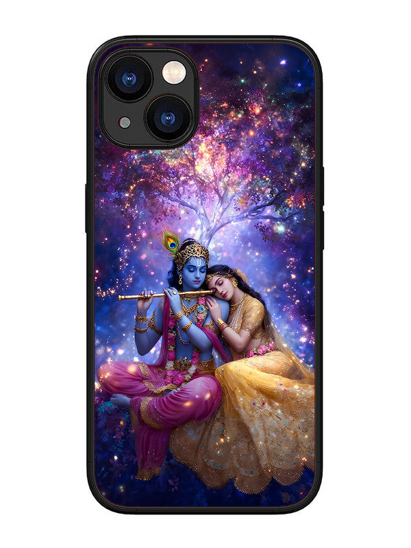 iPhone 13 | 2D Metal | Radha Krishna Enjoying Flute | IP-13-459