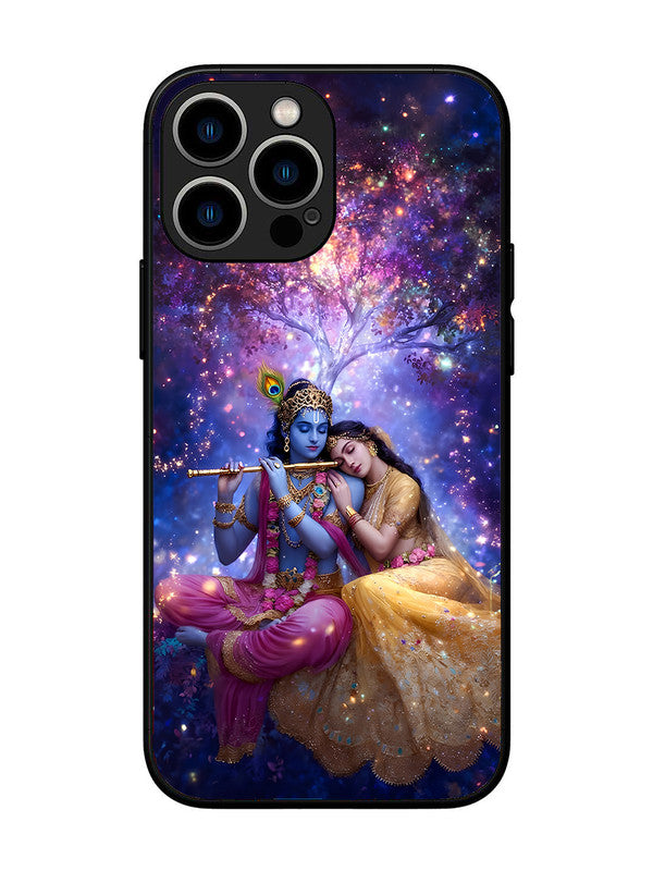 iPhone 13 Pro Max | 2D Metal | Radha Krishna Enjoying Flute | IP-13PM-459