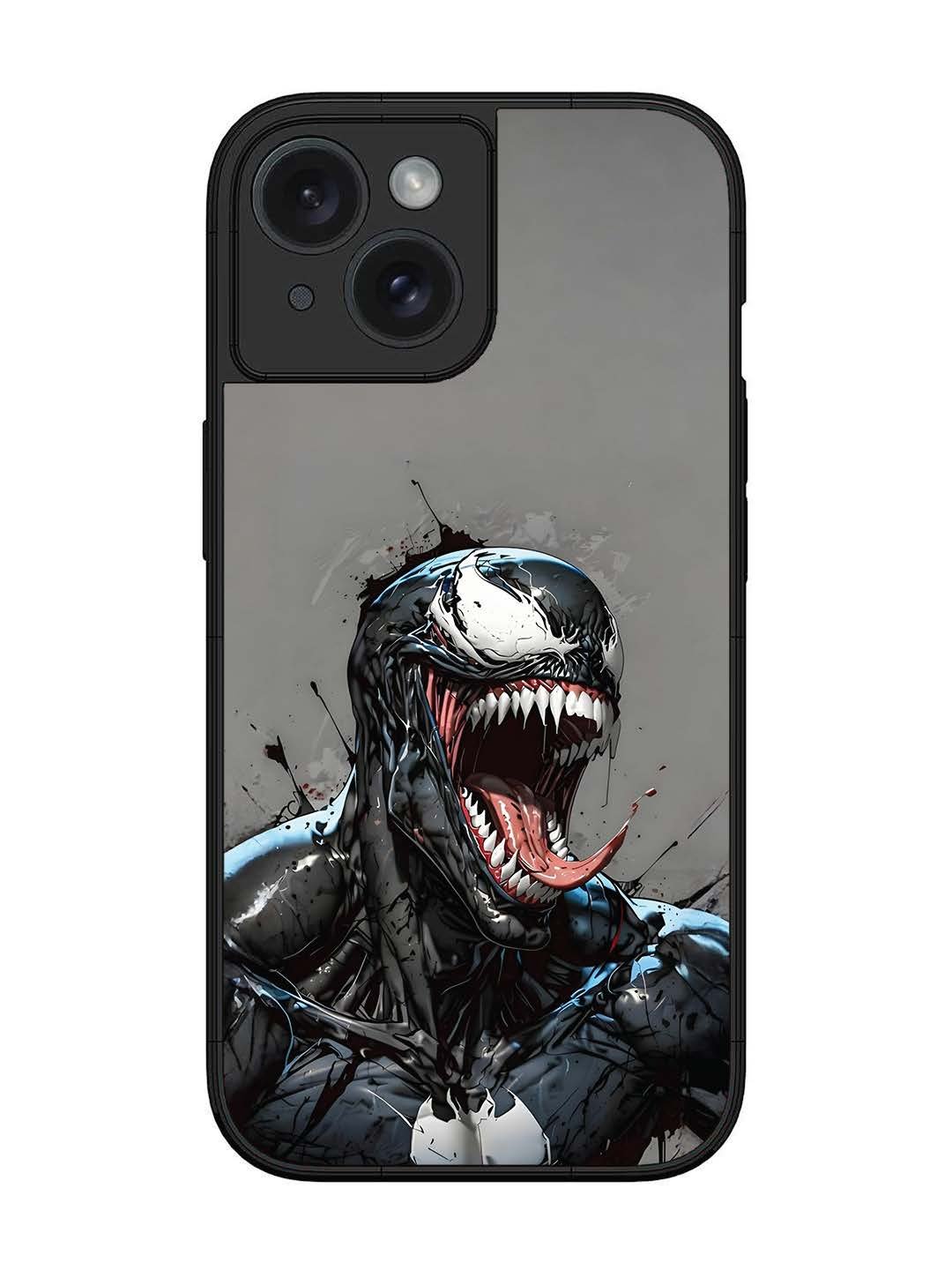 iPhone 14 Venom Symbiote Grin Art