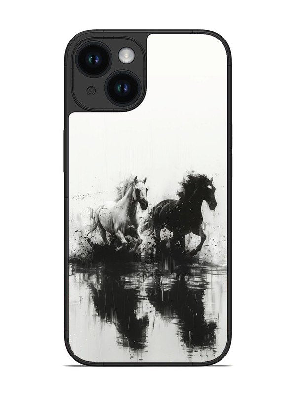 iPhone 15 Black & White Horse