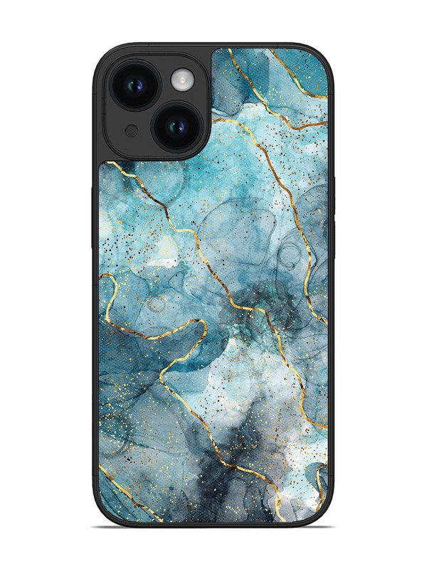 iPhone 15 Oceanic Golden Strip Marble