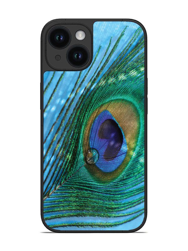 iPhone 15 A drop on Peacock Feather