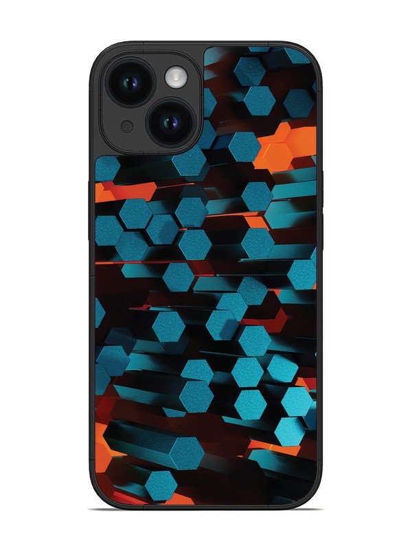 iPhone 14 Hexagon 3D Abstract