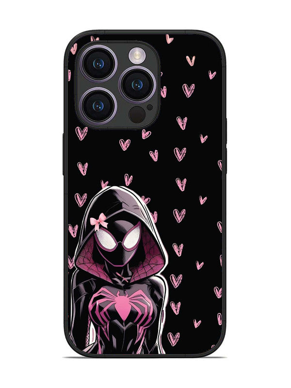 iPhone 14 Pro Spidergirl with hearts