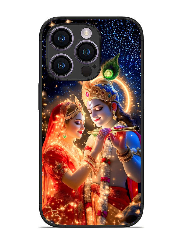 iPhone 14 Pro | 2D Metal | Radha Krishna posing with flute | IP-14P-462