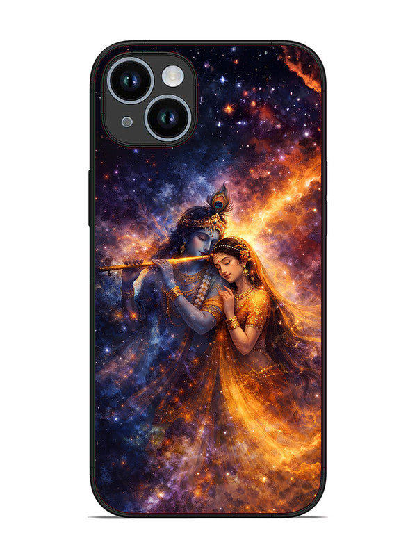 iPhone 14 Plus | 2D Metal | Radha Krishna Dancing on Flute | IP-14Pl-456