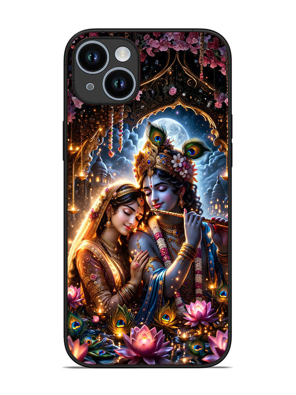 iPhone 14 Plus | 2D Metal | Radha Krishna Enjoying Flute 2 | IP-14Pl-461