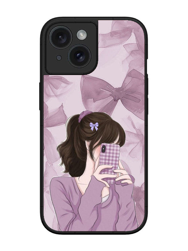 iPhone 15 Pinky Girl taking selfie