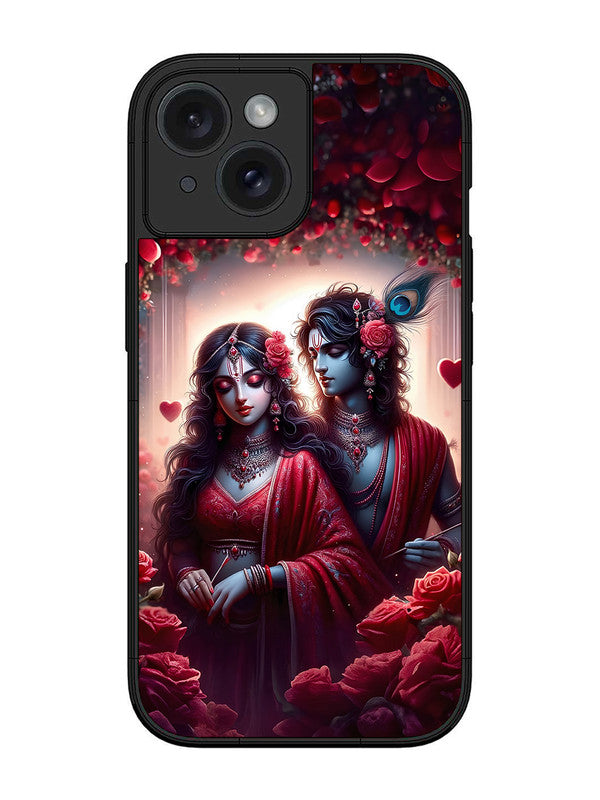 iPhone 15 | 2D Metal | Couples in Red theme like Radha Krishna | IP-15-458