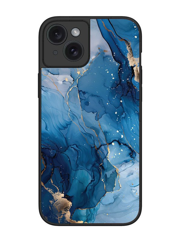 iPhone 15 Plus Oceanic Pattern with Golden Sprinkles