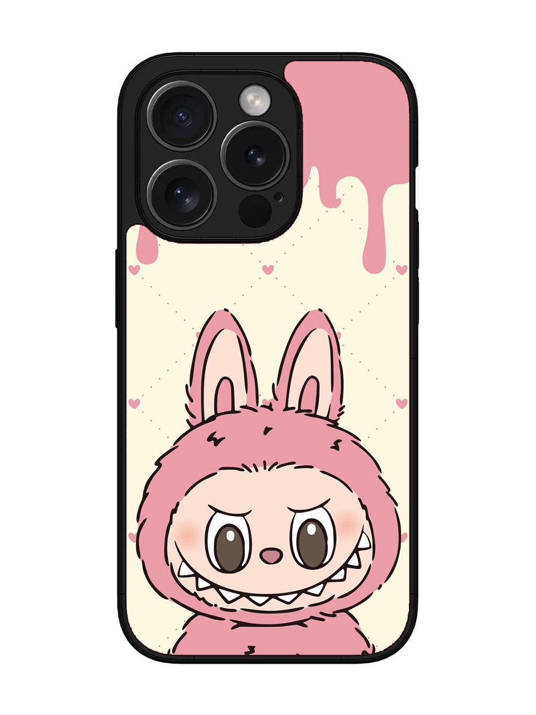 iPhone 15 Pro Max Labubu Closeup Pink