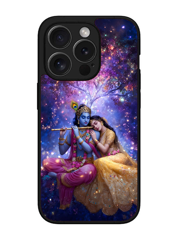 iPhone 15 Pro Max | 2D Metal | Radha Krishna Enjoying Flute | IP-15PM-459