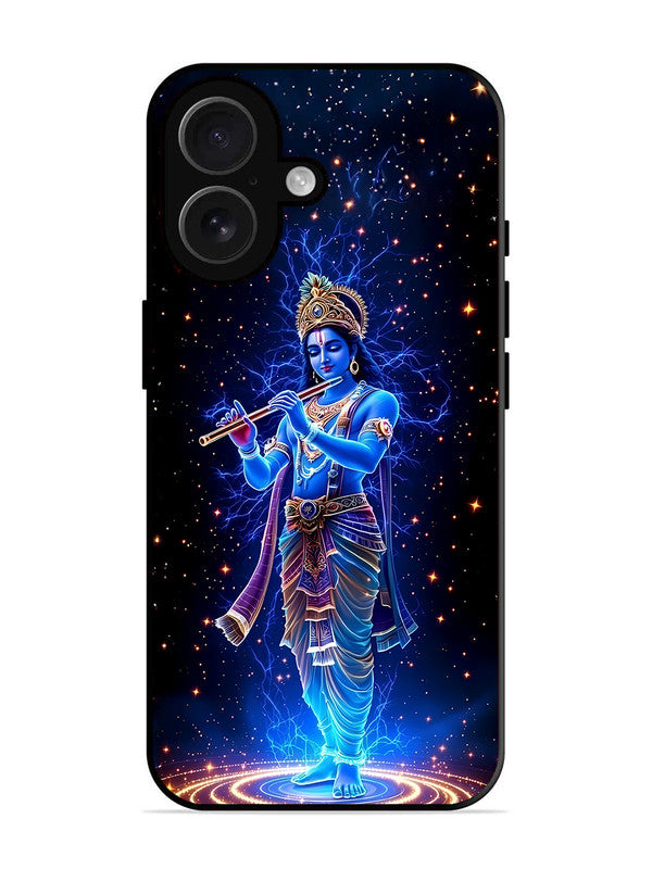iPhone 16 | 2D Metal | Krishna with Flute | IP-16-455