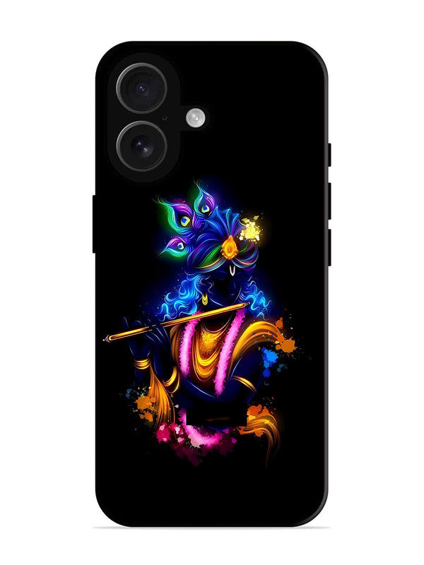 iPhone 16 | 2D Metal | Krishna Playing Flute | IP-16-460