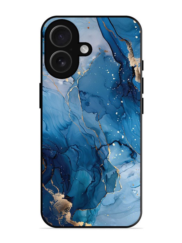 iPhone 16 Oceanic Pattern with Golden Sprinkles