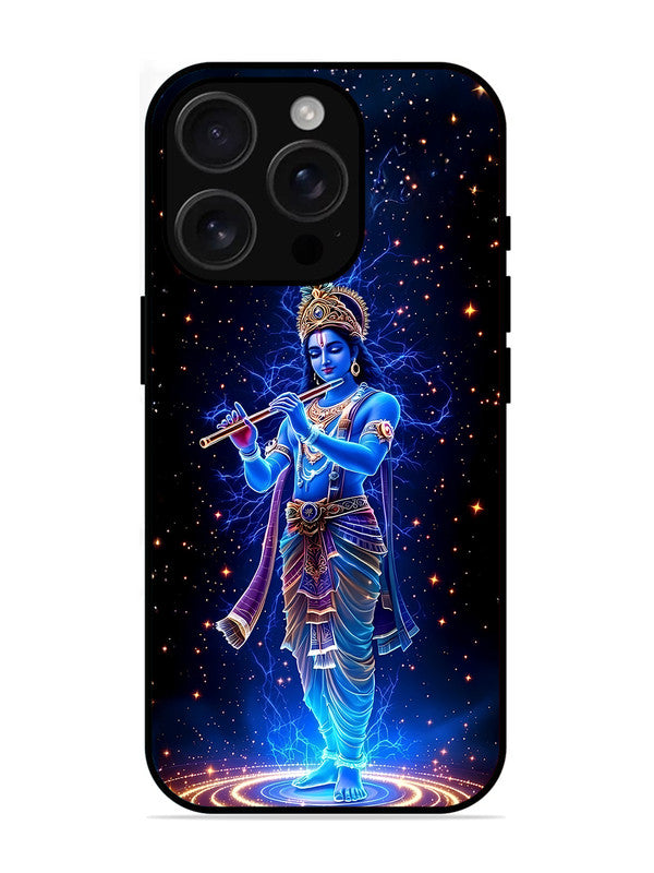iPhone 16 Pro | 2D Metal | Krishna with Flute | IP-16P-455