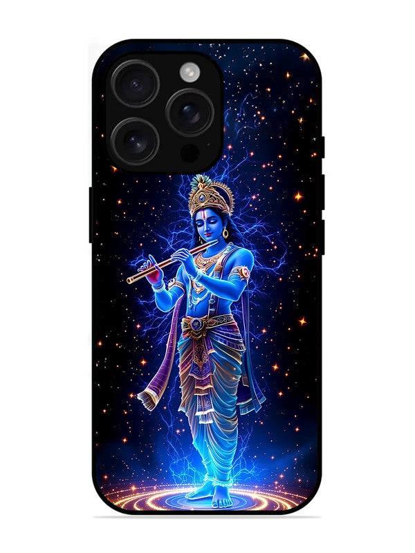 iPhone 16 Pro Max | 2D Metal | Krishna with Flute | IP-16PM-455