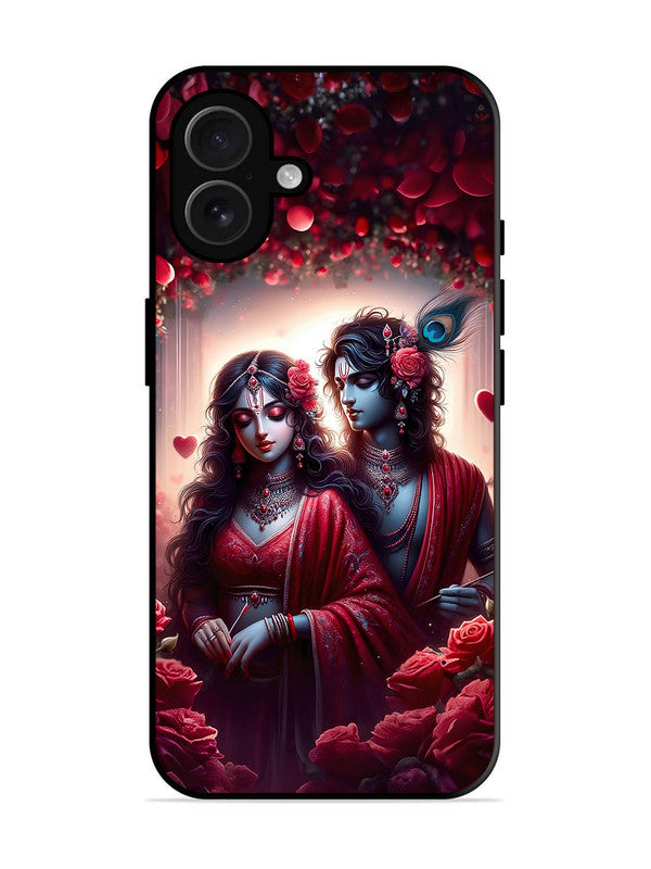 iPhone 16 Plus | 2D Metal | Couples in Red theme like Radha Krishna | IP-16Pl-458