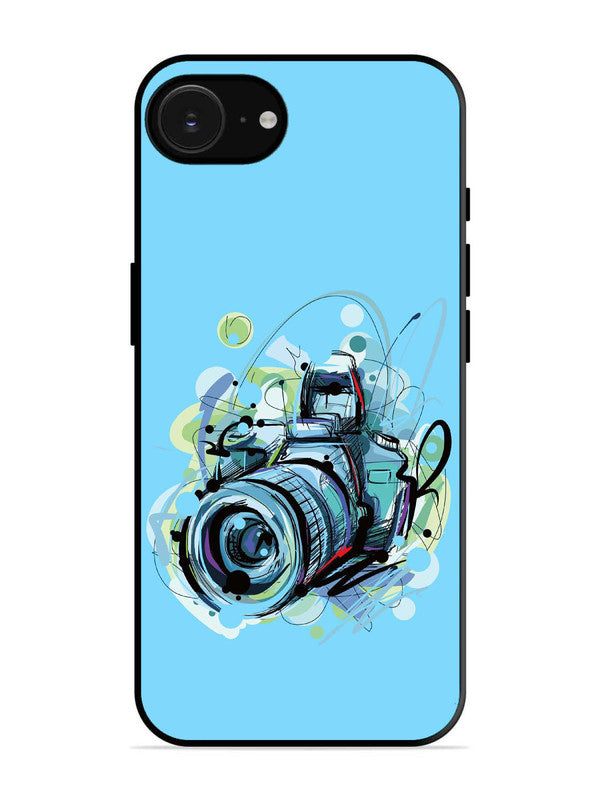 iPhone 16e Camera Blue Background