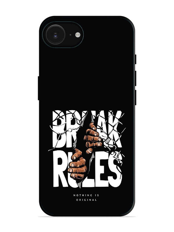 iPhone 16e Break Rules Gritty Typography Art