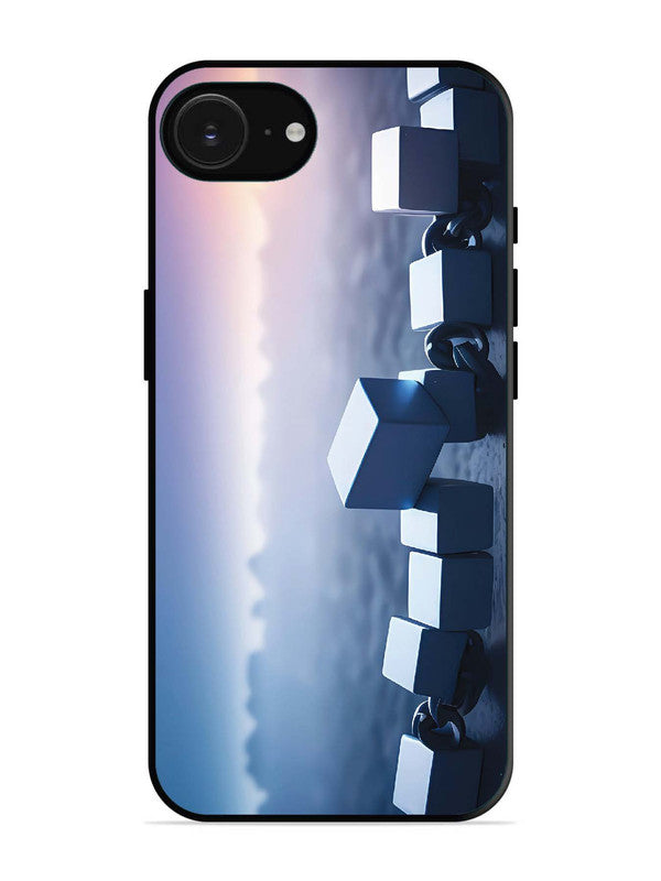 iPhone 16e Minimalist Blockchain Cube Chain