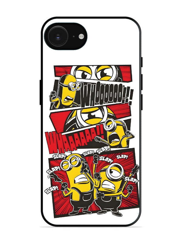 iPhone 16e Minions Comic Panel Action
