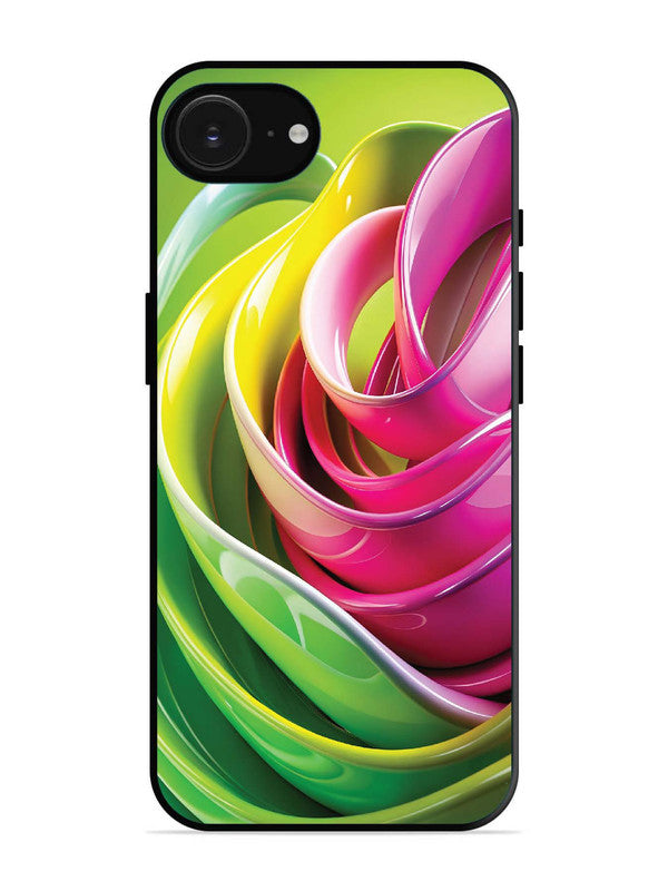 iPhone 16e Vibrant Swirl Glossy Ribbon Art