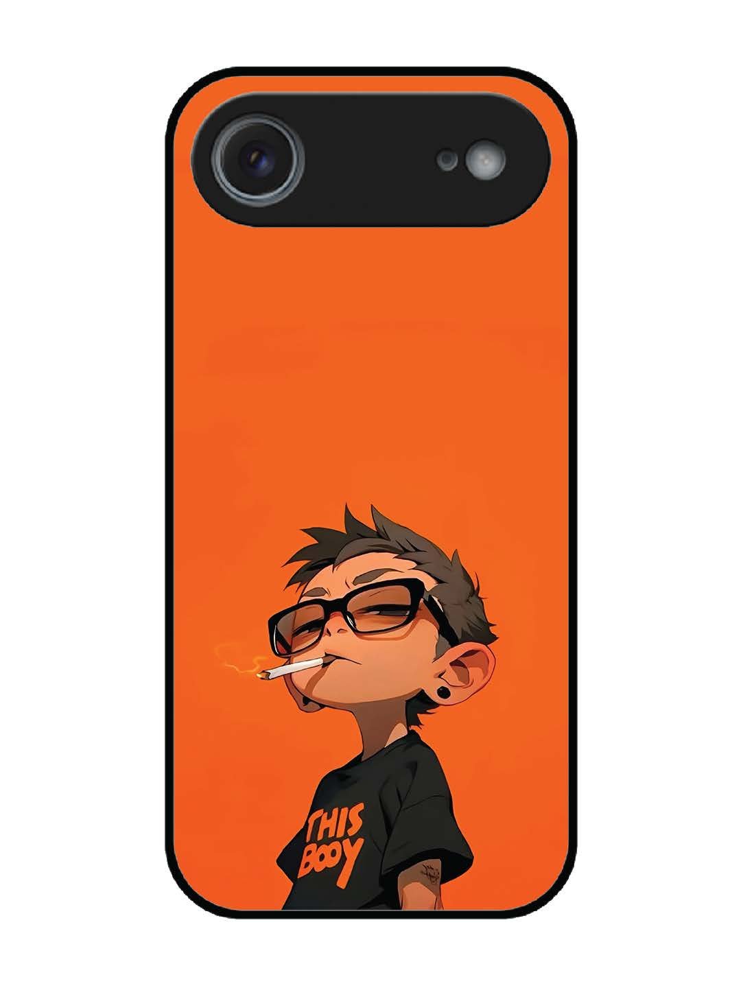 iPhone 17 Air Vibrant Orange Attitude Cartoon