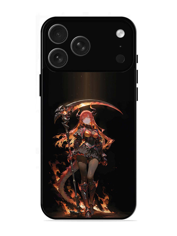 iPhone 17 Pro anime-girl-sycthe-red-hair-horn