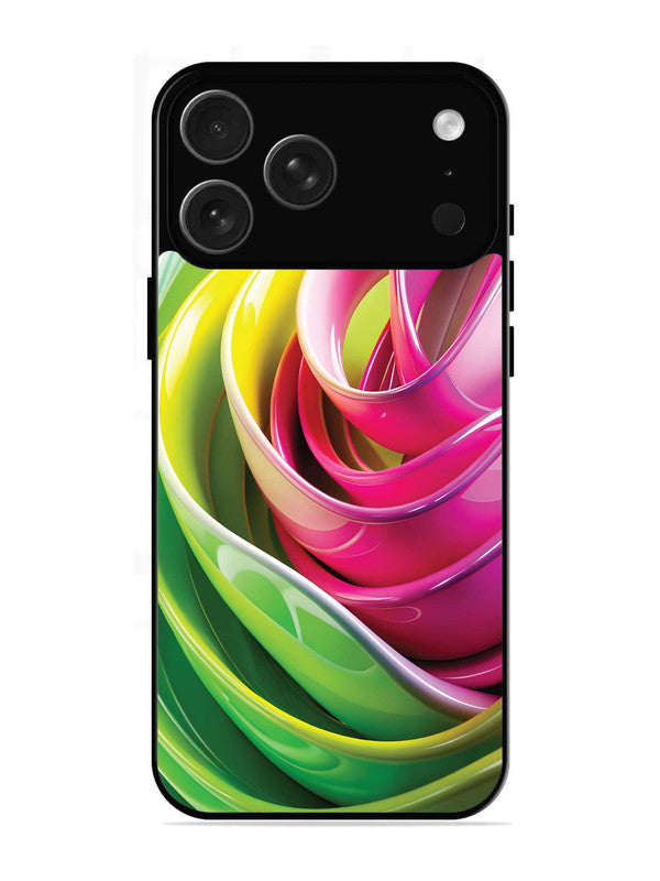 iPhone 17 Pro Vibrant Swirl Glossy Ribbon Art