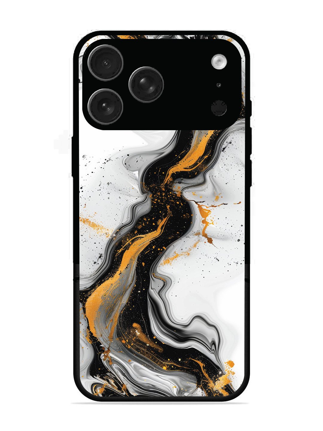 iPhone 17 Pro Max Black And Golden Marble Essence